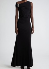 Alexander McQueen Asymmetric Crystal Knot Evening Gown