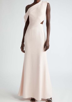 Alexander McQueen Asymmetric Cutout One-Shoulder Gown