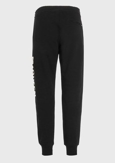 ALEXANDER MCQUEEN BLACK AND WHITE COTTON TRACK PANTS