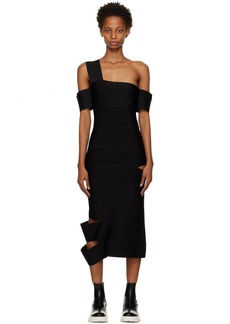 Alexander McQueen Black Bandage Midi Dress