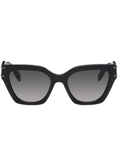 Alexander McQueen Black Cat-Eye Sunglasses