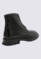 ALEXANDER MCQUEEN BLACK LEATHER BOOTS