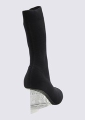 ALEXANDER MCQUEEN BLACK STRETCH SHARD BOOTS