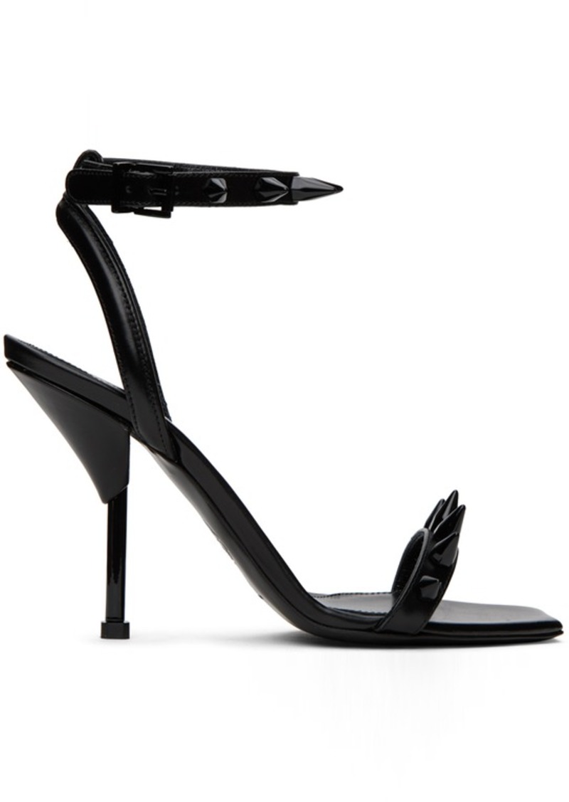 Alexander McQueen Black Studded Heeled Sandals