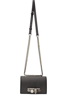 Alexander McQueen Black Studded Mini Jewelled Satchel Bag
