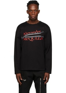 Alexander McQueen Black Zip Logo T-Shirt