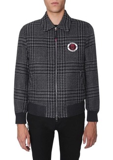 ALEXANDER MCQUEEN BOMBER WITH LOGO PATCH