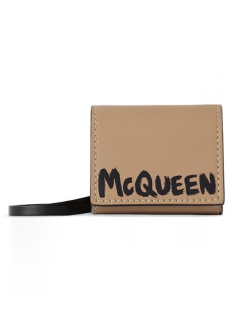 Alexander McQueen Brown Leather AirPods Case