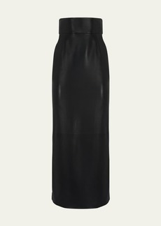 Alexander McQueen Bustier Leather Pencil Skirt
