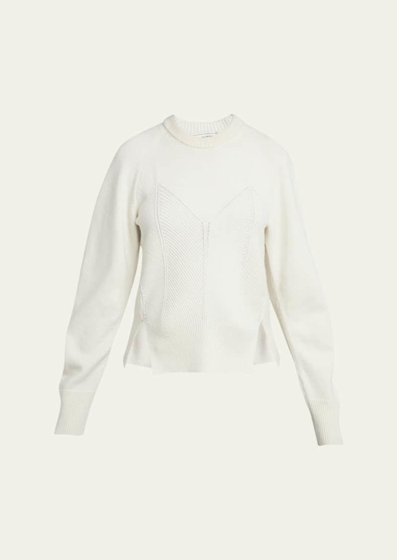Alexander McQueen Cashmere-Blend Corset Seam Sweater