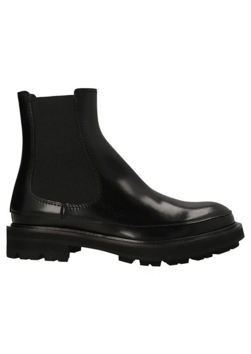 ALEXANDER MCQUEEN Chelsea leather ankle boots