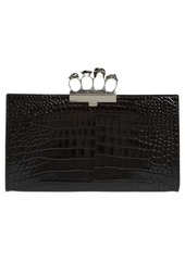 Alexander McQueen Crystal Embellished Four-Ring Flat Pouch