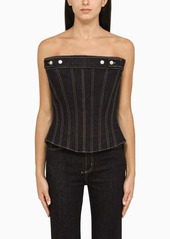 Alexander McQueen Denim cold-wash corset top