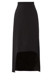 Alexander McQueen Dip-hem wool skirt
