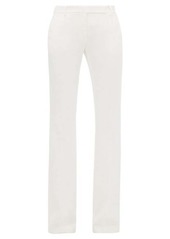 Alexander McQueen Flared crepe tailored trousers