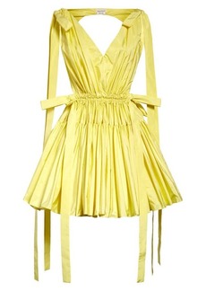 Alexander McQueen Gathered Bow Detail Cutout Dress in Dawn at Nordstrom