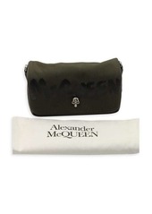 Alexander Mcqueen Graffiti Logo Skull Bag In Khaki Nylon