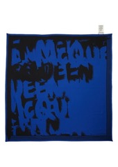 Alexander McQueen Graffiti Silk Scarf in Royal/Black at Nordstrom