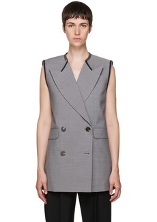 Alexander McQueen Gray Wool Vest