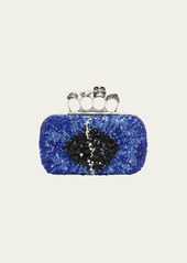 Alexander McQueen Iris Skull Sequins Clutch Bag