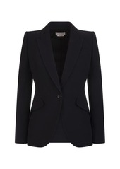 ALEXANDER MCQUEEN Jacket In Thin Crepe With Pointed Shoulders