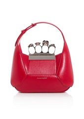 Alexander McQUEEN Jeweled Mini Leather Hobo Crossbody