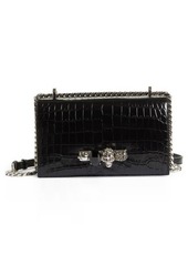 Alexander McQueen Jewelled Croc Embossed