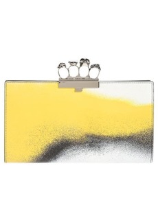 Alexander McQueen Jewelled Four-Ring Flat Pouch Clutch in Yellow/Black at Nordstrom