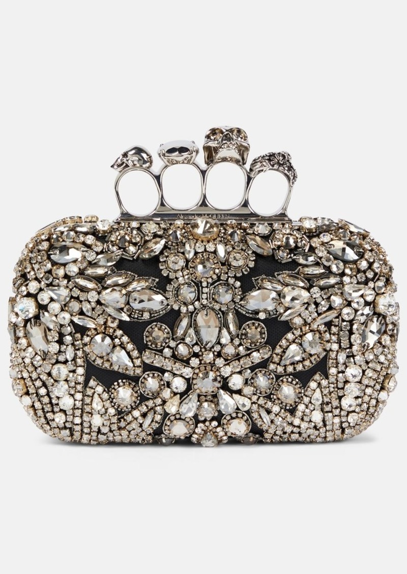 Alexander McQueen Victorian Jewel Knuckle embellished clutch