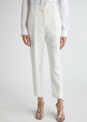 Alexander McQueen Leaf Crepe Cigarette Ankle Pants