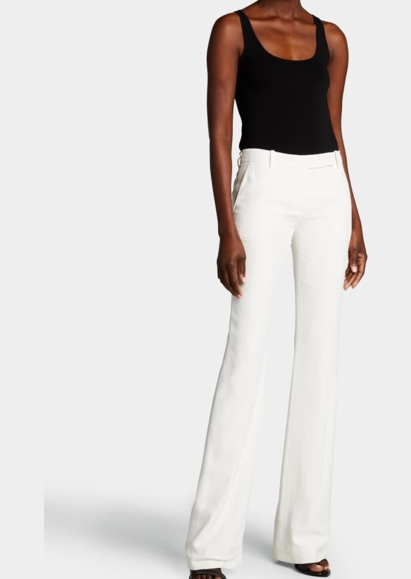 Alexander McQueen Leaf Crepe Classic Suiting Pants