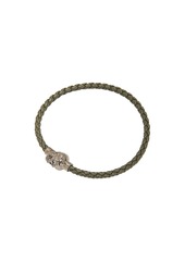 Alexander McQueen Leather Cord Skull Bracelet