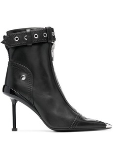 ALEXANDER MCQUEEN Leather heel ankle boots