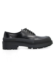 ALEXANDER MCQUEEN LEATHER LACE-UP DERBY SHOES