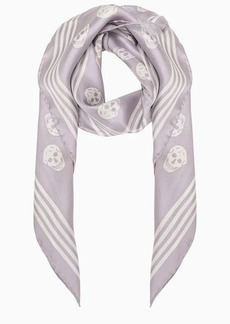 Alexander McQueen Lilac foulard with skulls print