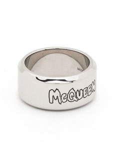 ALEXANDER MCQUEEN Logo engraved ring