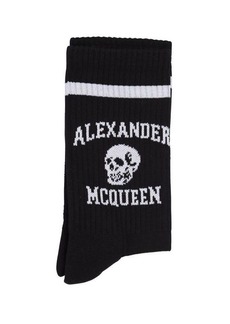 ALEXANDER MCQUEEN Logo Skull Socks In
