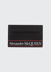 Alexander McQueen Men's Logo Leather Card Case