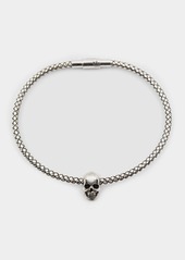 Alexander McQueen Men's Metal Cord Skull Charm Bracelet