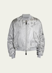 Alexander McQueen Men's Metallic Logo Bomber Jacket