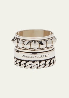 Alexander McQueen Men's Punk Multi-Layer Ring