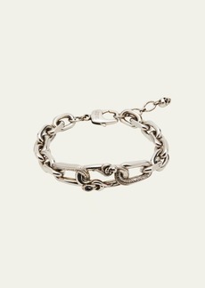 Alexander McQueen Men's Snake and Skull Chain Bracelet