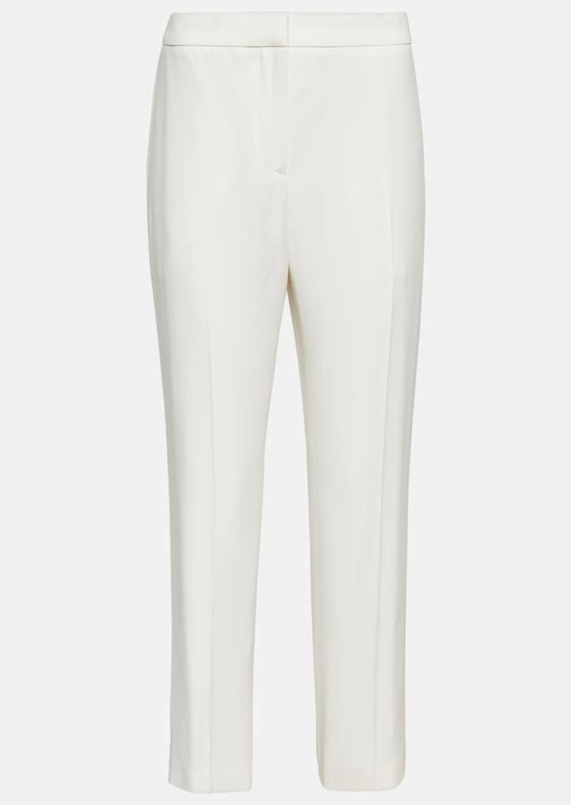 Alexander McQueen Mid-rise slim crêpe pants