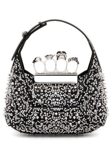 Alexander McQueen Mini Jeweled Hobo Embellished Handbag