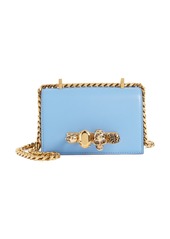 Alexander McQueen Mini Leather Knuckle Crossbody Bag in Flax Blue at Nordstrom