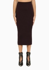 Alexander McQueen Night shade ribbed pencil skirt