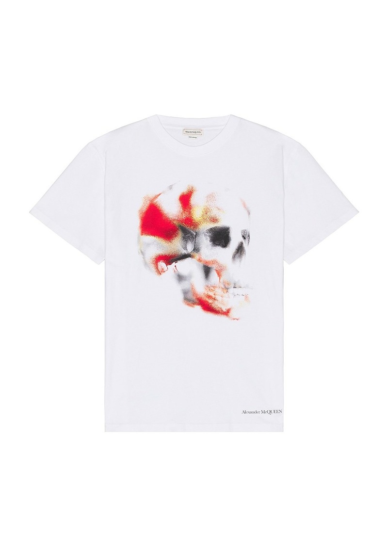 Alexander McQueen Obscured Skull Print T-Shirt