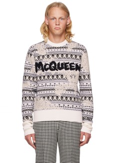 Alexander McQueen Off-White Graphic Sweater