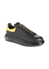 Alexander McQueen Oversize Low Top Sneaker in Black/Pop Yellow at Nordstrom
