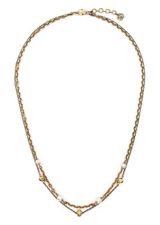 ALEXANDER MCQUEEN Pearl-like skull chain necklace
